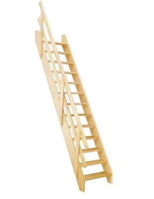 Escalier De Meunier Aulac Sapin65 Avec Rampe     H Sol Sol 280 Cm