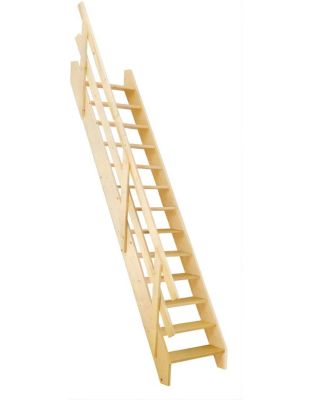 Escalier De Meunier Basseyre Sapin65 Avec Rampe     H Sol Sol 287 Cm