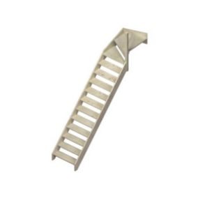 Escalier de Miller MGS avec quart tournant en haut - Pour des hauteurs jusqu'à 320 cm - Fabriqué en bois de pin - tourner à gauche