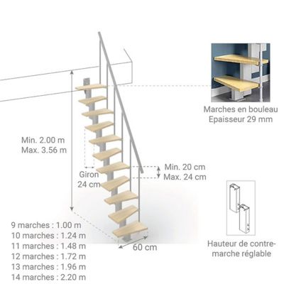 escalier-droit-13-marches-hauteur-franchir-de-2-80m-3-32m