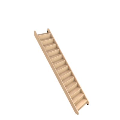 Escalier en bois Savoy: droit, contremarches [SY2]