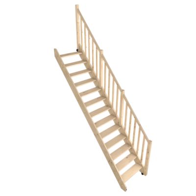 Escalier droit FORTIA bois 13 marches Rapallo
