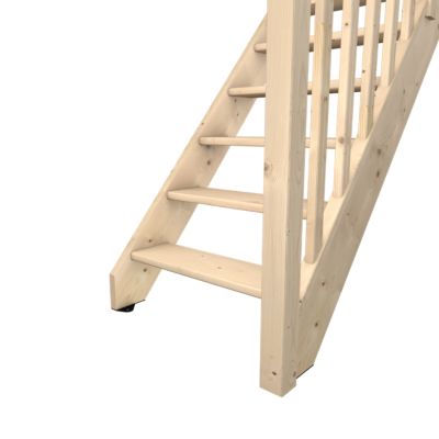 Escalier droit FORTIA bois 13 marches Rapallo