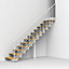 Escalier droit métal et bois Magia 90Xtra l.70 cm 12 marches blanc/chêne