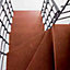 Escalier en L métal et bois Magia 90Xtra l.70 cm 10 marches gris Fonte/cerisier