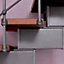 Escalier en L métal et bois Magia 90Xtra l.80 cm 11 marches gris fonte/cerisier