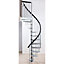 Escalier hélicoïdal métal Industria galva Ø125 cm 12 marches acier galvanisé brut