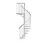 Escalier hélicoïdal métal Industria white Ø125 cm 11 marches acier laqué blanc