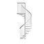 Escalier hélicoïdal métal Industria white Ø125 cm 12 marches acier laqué blanc