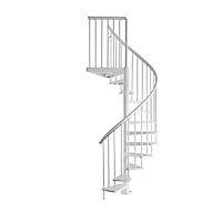 Escalier hélicoïdal métal Industria white Ø125 cm 13 marches acier laqué blanc