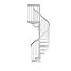 Escalier hélicoïdal métal Industria white Ø125 cm 14 marches acier laqué blanc