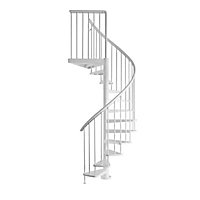Escalier hélicoïdal métal Industria white Ø125 cm 16 marches acier laqué blanc