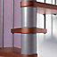 Escalier métal et bois Magia 70 Ø110 cm 11 marches gris fonte/cerisier