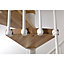 Escalier métal et bois Magia 70 Ø110 cm 12 marches + palier blanc/chêne