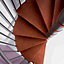 Escalier métal et bois Magia 70 Ø130 cm 12 marches gris fonte/cerisier