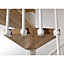 Escalier métal et bois Magia 70 Ø130 cm 12 marches + palier blanc/chêne