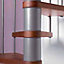Escalier métal et bois Magia 70 Ø150 cm 12 marches gris fonte/cerisier