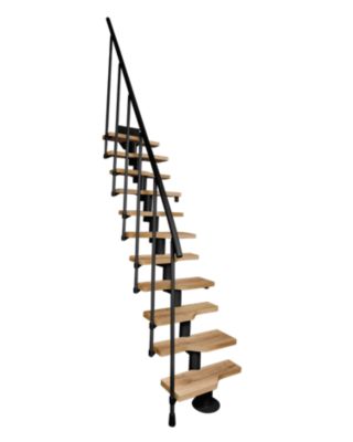 Escalier modulaire Atrium Mini 11 marches chêne naturel, RAL 9005