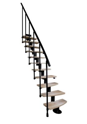 Escalier modulaire Atrium Mini Plus 11 marches chêne naturel, RAL 9005
