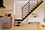 Escalier monopoutre palier Maya rampe aluminium marche hêtre l. 2.75 m