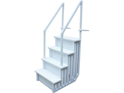 Escalier simple pour piscine avec marches anti dérapantes