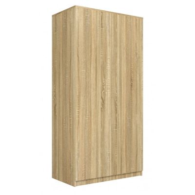 ESME - Armoire double style scandinave - 2 portes - 90x50x180 cm - CHÊNE SONOMA