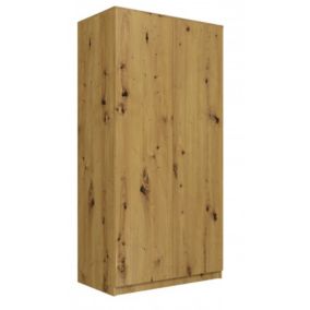 ESME - Armoire double style scandinave chambre à coucher - 90x50x180 - 2 portes - Dressing