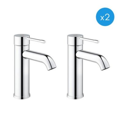 Essence Nouveau - Lot de 2 mitigeurs de lavabo chrome (23590001-DUO)