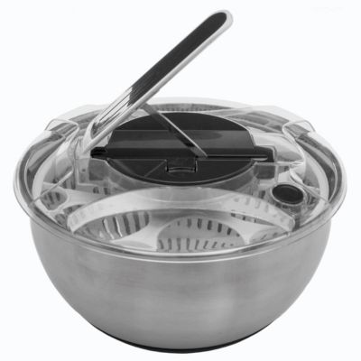 Essoreuse à levier inox 3,5L - Noir et blanc- 5five