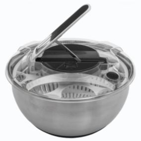 Essoreuse à levier inox 3,5L - Noir et blanc- 5five