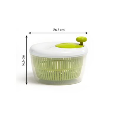 Leifheit 23069 Essoreuse A Salade Vert, Transparent, Blanc Manivelle Poignet 87310037
