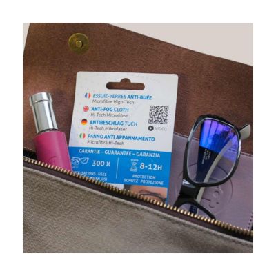 Essuie-verres anti buée 15 X 18 cm Efficace 12h et 300 Utilisations x 5 Varionet