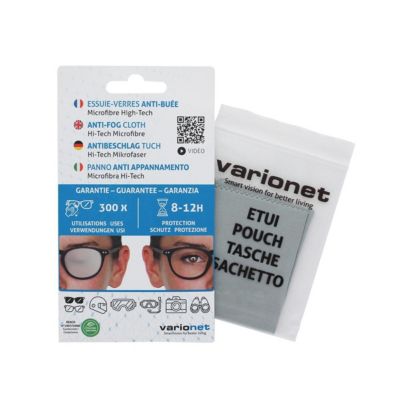 Essuie-verres anti buée 15 X 18 cm Efficace 12h et 300 Utilisations x 5 Varionet