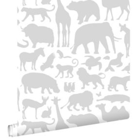 ESTAhome papier peint animaux gris - 0,53 x 10,05 m - 139054