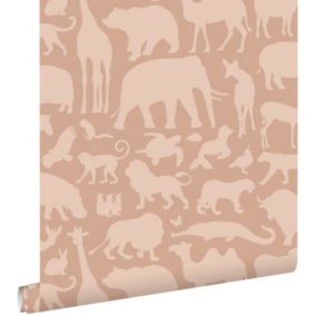 ESTAhome papier peint animaux terracotta - 0,53 x 10,05 m - 139356