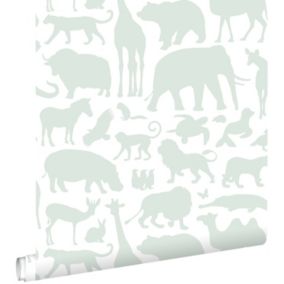 ESTAhome papier peint animaux vert menthe - 0,53 x 10,05 m - 139053