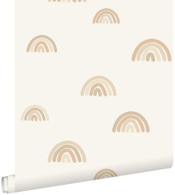 ESTAhome papier peint arcs en ciel beige 53 cm x 10.05 m