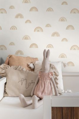 ESTAhome papier peint arcs en ciel beige 53 cm x 10.05 m