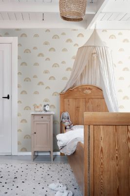 ESTAhome papier peint arcs en ciel beige 53 cm x 10.05 m