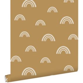 ESTAhome papier peint arcs en ciel jaune ocre - 50 x 900 cm - 139440