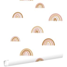 ESTAhome papier peint arcs en ciel rose terracotta - 0,53 x 10,05 m - 139253