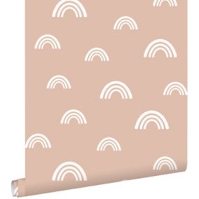 ESTAhome papier peint arcs en ciel rose terracotta - 0.53 x 10.05 m - 139436