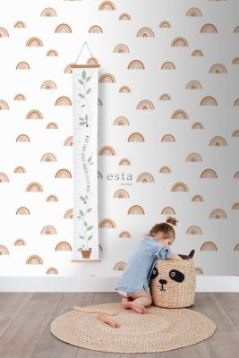 ESTAhome papier peint arcs en ciel rose terracotta 53 cm x 10.05 m