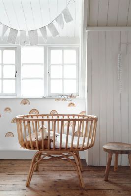 ESTAhome papier peint arcs en ciel rose terracotta 53 cm x 10.05 m