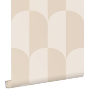 ESTAhome papier peint art déco beige et couleur sable - 50 x 900 cm - 139991