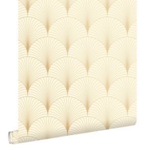 ESTAhome papier peint art déco beige et or - 0,53 x 10,05 m - 139458