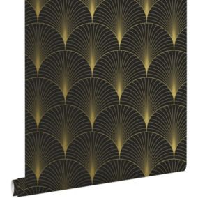 ESTAhome papier peint art déco noir et or - 0,53 x 10,05 m - 139457