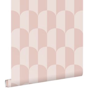 ESTAhome papier peint art déco rose clair et rose clair - 50 x 900 cm - 139986