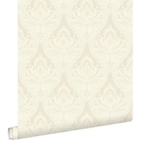 ESTAhome papier peint baroque beige crème - 53 cm x 10,05 m - 127605