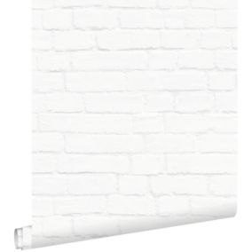 ESTAhome papier peint brique blanc - 53 cm x 10,05 m - 138533